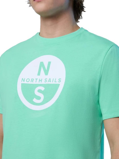 BASIC Cotton T-shirt with logo print spring bud - T-shirt