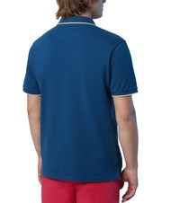 NORTH SAILS COLLAR STRIPED Short-sleeved cotton polo dark denim - Polo shirt - 2
