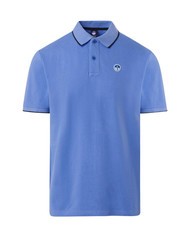 NORTH SAILS COLLAR STRIPED Short-sleeved cotton polo wedgewood - Polo shirt - 3