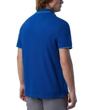 NORTH SAILS COLLAR STRIPED Short-sleeved cotton polo ocean blue - Polo shirt - 2