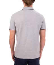 NORTH SAILS COLLAR STRIPED Short-sleeved cotton polo gray melange - Polo shirt - 2