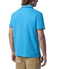 NORTH SAILS COLLAR STRIPED Short-sleeved cotton polo sky blue - Polo shirt - 2