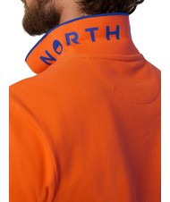 NORTH SAILS COLLAR STRIPED Short-sleeved cotton polo flame orange - Polo shirt - 5