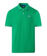 NORTH SAILS COLLAR STRIPED Short-sleeved cotton polo green bee - Polo shirt - 3
