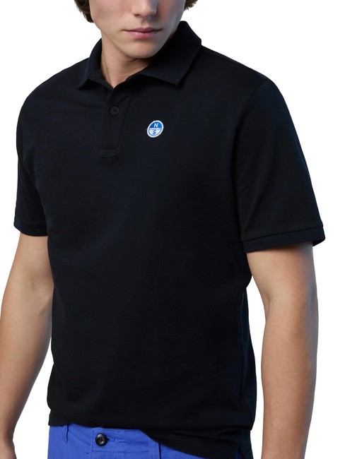 BASIC Short-sleeved cotton polo black - Polo shirt