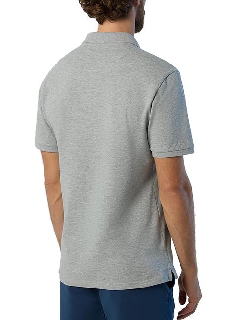 BASIC Short-sleeved cotton polo gray melange - Polo shirt