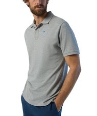NORTH SAILS BASIC Short-sleeved cotton polo gray melange - Polo shirt - 3