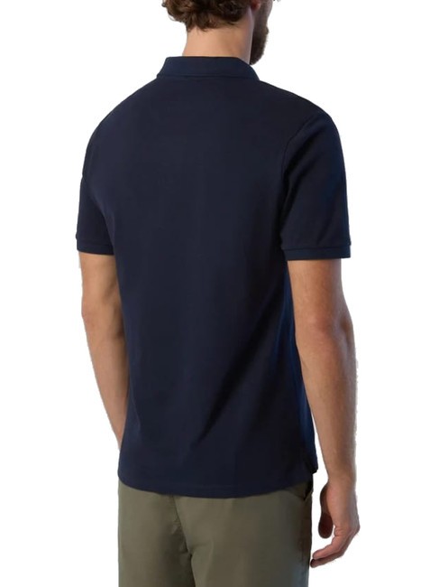 BASIC Short-sleeved cotton polo navy blue - Polo shirt