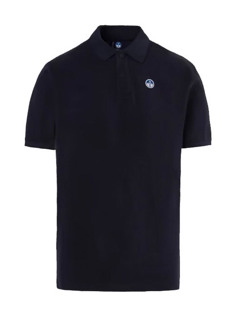BASIC Short-sleeved cotton polo navy blue - Polo shirt