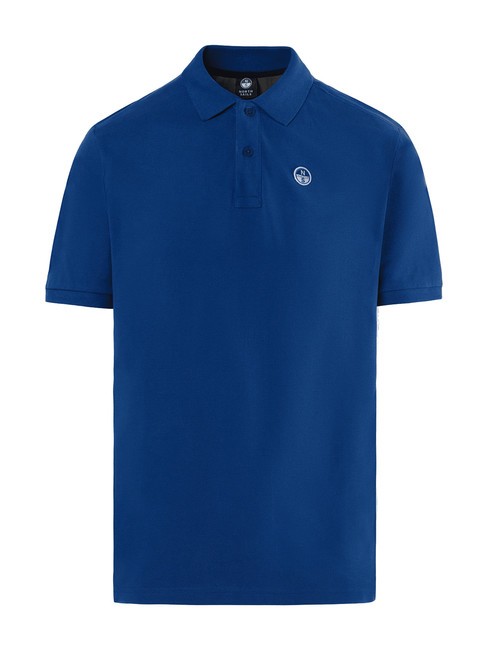 BASIC Short-sleeved cotton polo ocean blue - Polo shirt