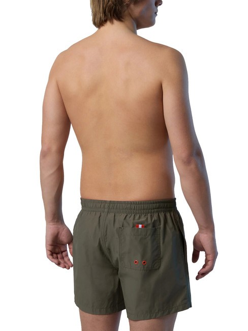VOLLEY Boxer costume with logo dusty olive - Swimwear