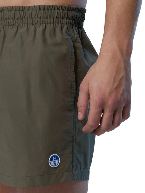 VOLLEY Boxer costume with logo dusty olive - Swimwear