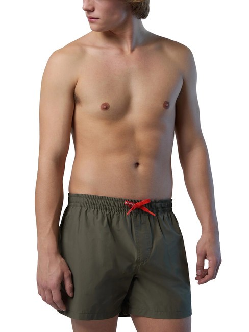 VOLLEY Boxer costume with logo dusty olive - Swimwear
