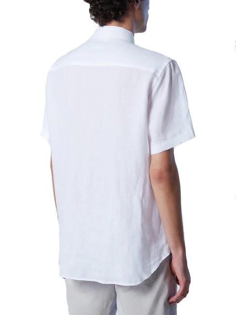 N|S Short-sleeved linen shirt white - Men's Shirts