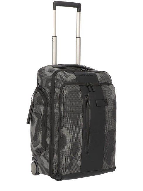BRIEF 2 Cabin trolley with backpack portability black reflective camouflage - Hand luggage
