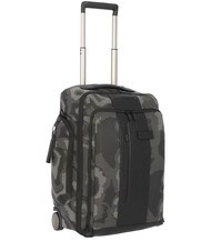 PIQUADRO BRIEF 2 Cabin trolley with backpack portability black reflective camouflage - Hand luggage - 3
