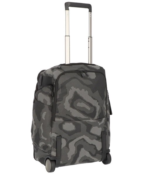 BRIEF 2 Cabin trolley with backpack portability black reflective camouflage - Hand luggage