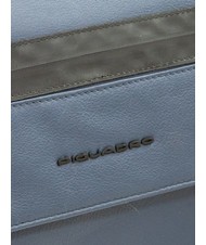 PIQUADRO CHARLIE Messenger with bike mount blue - Work Briefcases - 3