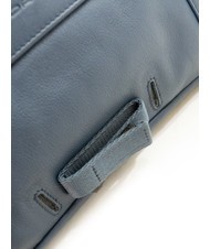 PIQUADRO CHARLIE Messenger with bike mount blue - Work Briefcases - 5