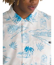 VANS DAVISTA Short-sleeved cotton shirt Marshmallow - Men's Shirts - 3