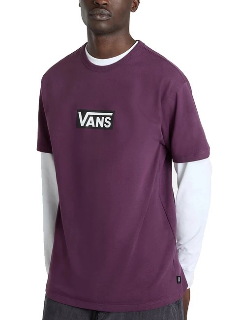 OFF THE WALL II DROP Short-sleeved cotton T-shirt blackberry wine - T-shirt