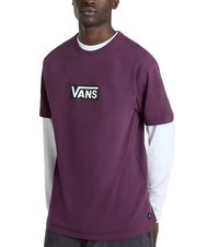 VANS OFF THE WALL II DROP Short-sleeved cotton T-shirt blackberry wine - T-shirt - 3