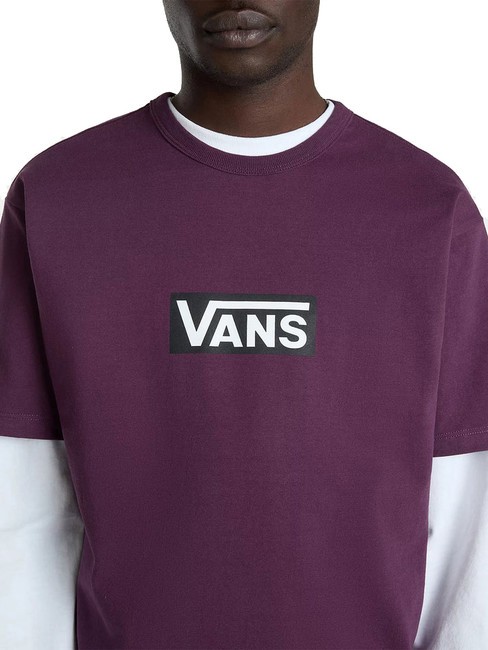 OFF THE WALL II DROP Short-sleeved cotton T-shirt blackberry wine - T-shirt