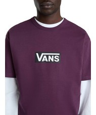 VANS OFF THE WALL II DROP Short-sleeved cotton T-shirt blackberry wine - T-shirt - 4