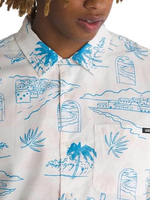 DAVISTA Short-sleeved cotton shirt Marshmallow - Men's Shirts