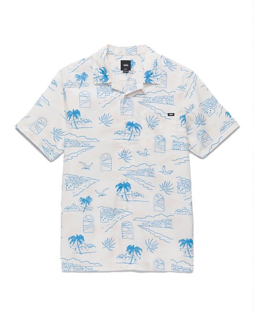 DAVISTA Short-sleeved cotton shirt Marshmallow - Men's Shirts