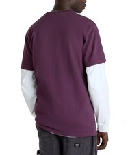 VANS OFF THE WALL II DROP Short-sleeved cotton T-shirt blackberry wine - T-shirt - 5