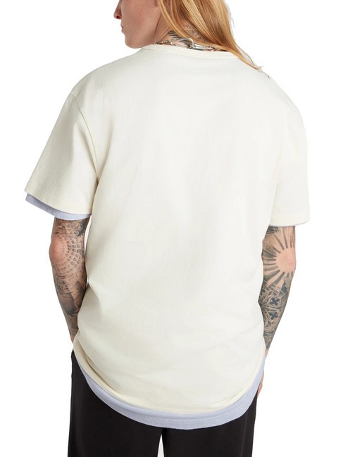 OFF THE WALL II POCKET Cotton T-shirt with pocket antique white - T-shirt