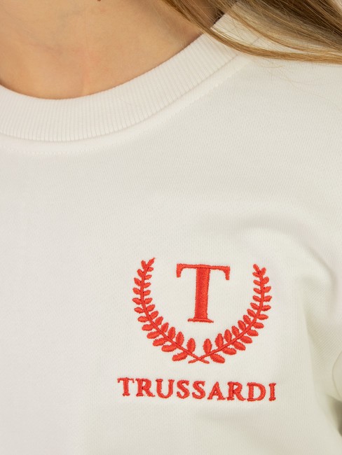 STRAUB KIDS Sweatshirt and trousers tracksuit off white/red - Children's tracksuits