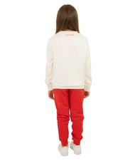 TRUSSARDI STRAUB KIDS Sweatshirt and trousers tracksuit off white/red - Children's tracksuits - 2