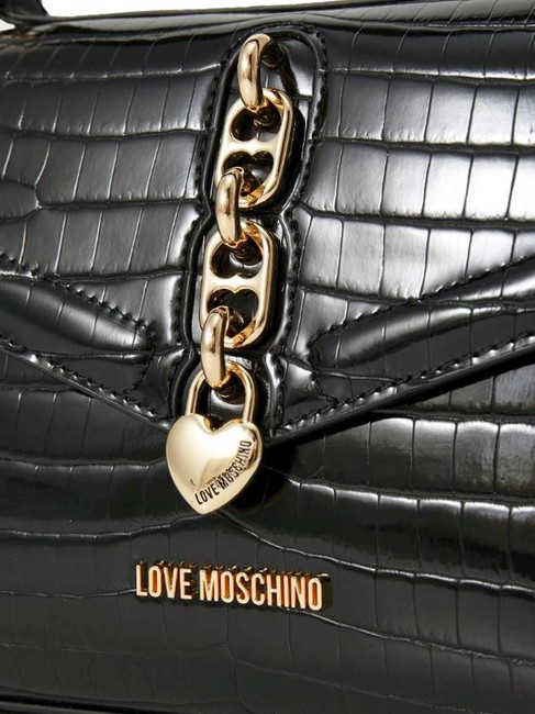 SHINY CROCO Handbag, with shoulder strap Black - Women’s Bags