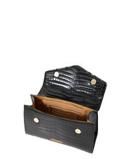 LOVE MOSCHINO SHINY CROCO Handbag, with shoulder strap Black - Women’s Bags - 4