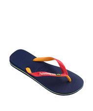 HAVAIANAS BRASIL MIX BRASIL MIX Flip-flops navy blue/ruby red - Unisex shoes - 3