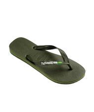 HAVAIANAS BRASIL LOGO Men's flip flops green/green - Unisex shoes - 3