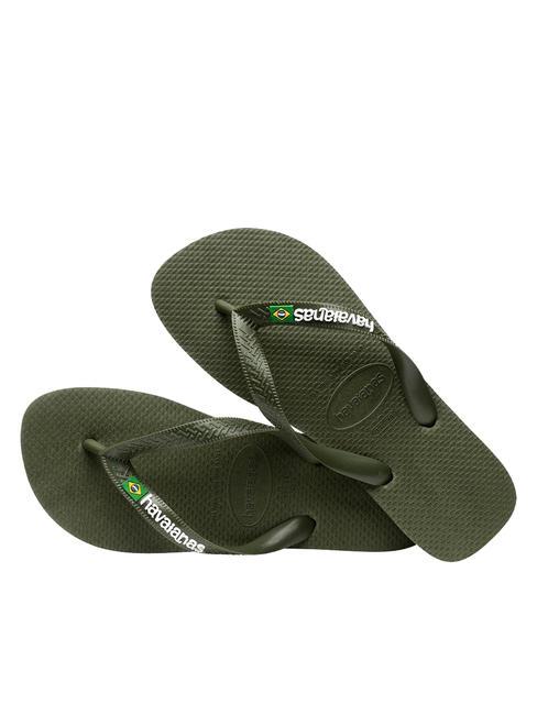 BRASIL LOGO Men's flip flops green/green - Unisex shoes