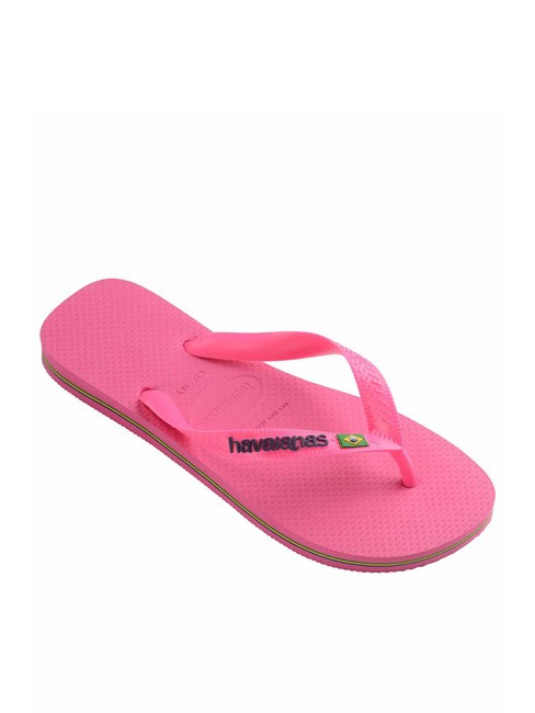 BRASIL LOGO NEON Flip-flops pink flux/pink flux - Unisex shoes