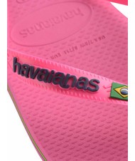 HAVAIANAS BRASIL LOGO NEON Flip-flops pink flux/pink flux - Unisex shoes - 4