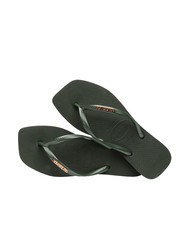 HAVAIANAS SQUARE LOGO Flip flops olivegreen - Women’s shoes - 4
