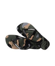 HAVAIANAS flip flops TOP CAMU olive green/black - Unisex shoes - 3