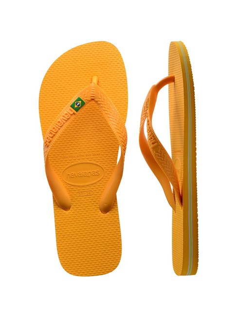  BRASIL LOGO Flip-flops pop yellow - Unisex shoes