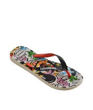 HAVAIANAS DISNEY STYLISH Flip flops beige/black/blood orange - Unisex shoes - 3