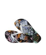 HAVAIANAS DISNEY STYLISH Flip flops black/white/black - Unisex shoes - 6