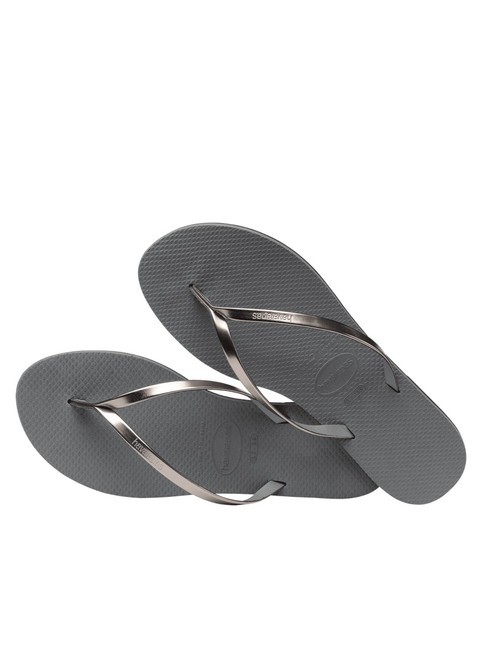 YOU METALLIC Rubber flip flops grey steel/metallic graphite - Women’s shoes