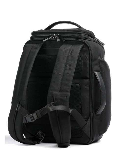 BRIEF 2 Leather and fabric duffel backpack Black - Laptop backpacks