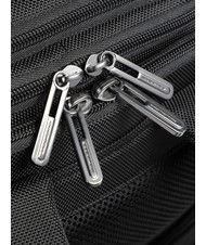 PIQUADRO BRIEF 2 Leather and fabric duffel backpack Black - Laptop backpacks - 3