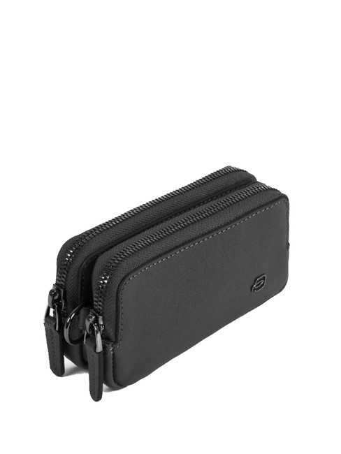 BLACK SQUARE Mini leather clutch Black - Tablet holder& Organizer